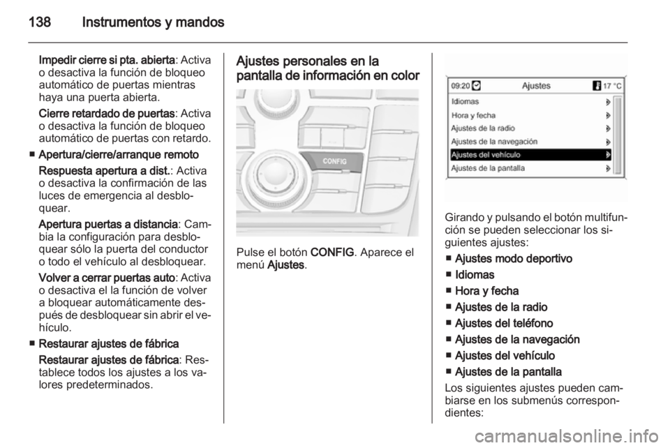 OPEL ASTRA J 2013 Manual de Instrucciones (in Spanish) OPEL ASTRA J 2013 Manual de Instrucciones (in Spanish)