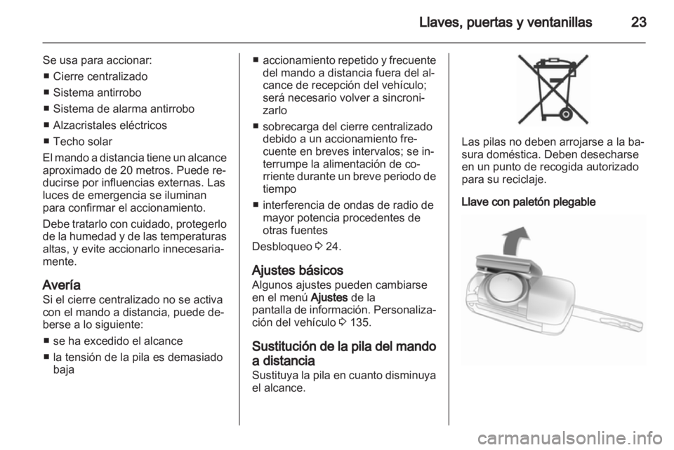 OPEL ASTRA J 2013 Manual de Instrucciones (in Spanish) OPEL ASTRA J 2013 Manual de Instrucciones (in Spanish)