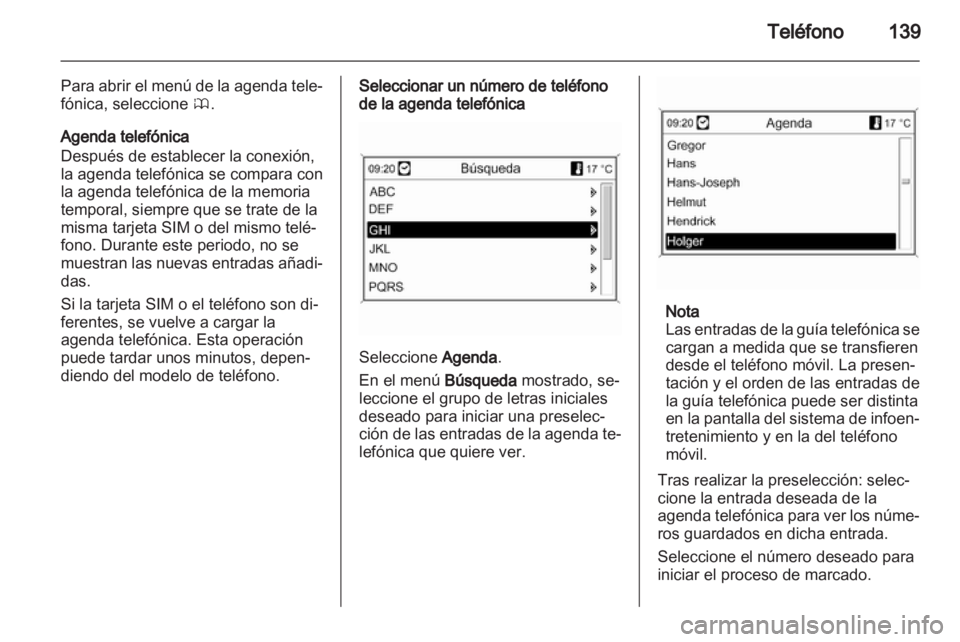 OPEL ASTRA J 2013.5  Manual de infoentretenimiento (in Spanish) 
