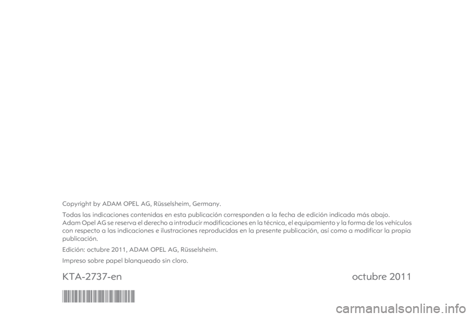 OPEL ASTRA J GTC 2012  Manual de Instrucciones (in Spanish) 
