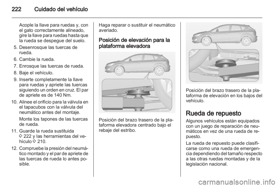 OPEL ASTRA J HB5 & ST 2012  Manual de Instrucciones (in Spanish) 