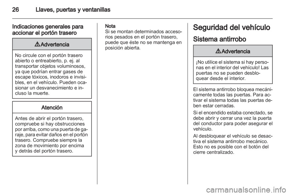 OPEL ASTRA J HB5 & ST 2012  Manual de Instrucciones (in Spanish) 