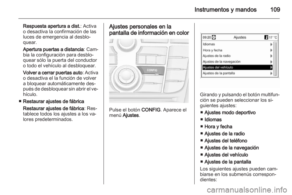 OPEL CASCADA 2013.5  Manual de Instrucciones (in Spanish) 
