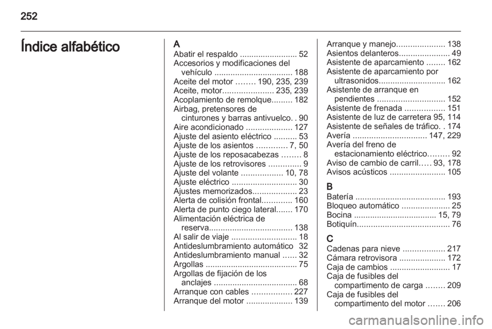 OPEL CASCADA 2013.5 Manual de Instrucciones (in Spanish) OPEL CASCADA 2013.5 Manual de Instrucciones (in Spanish)