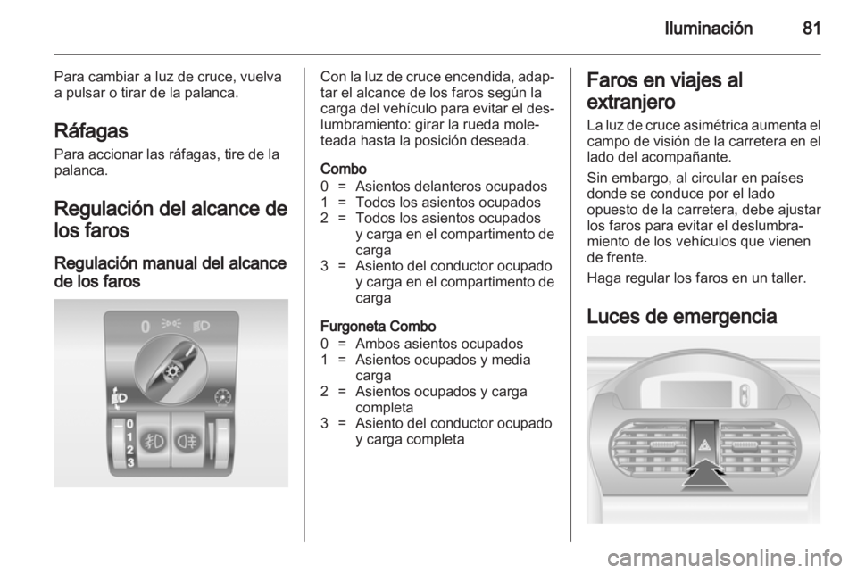 OPEL COMBO 2011 Manual de Instrucciones (in Spanish) OPEL COMBO 2011 Manual de Instrucciones (in Spanish)