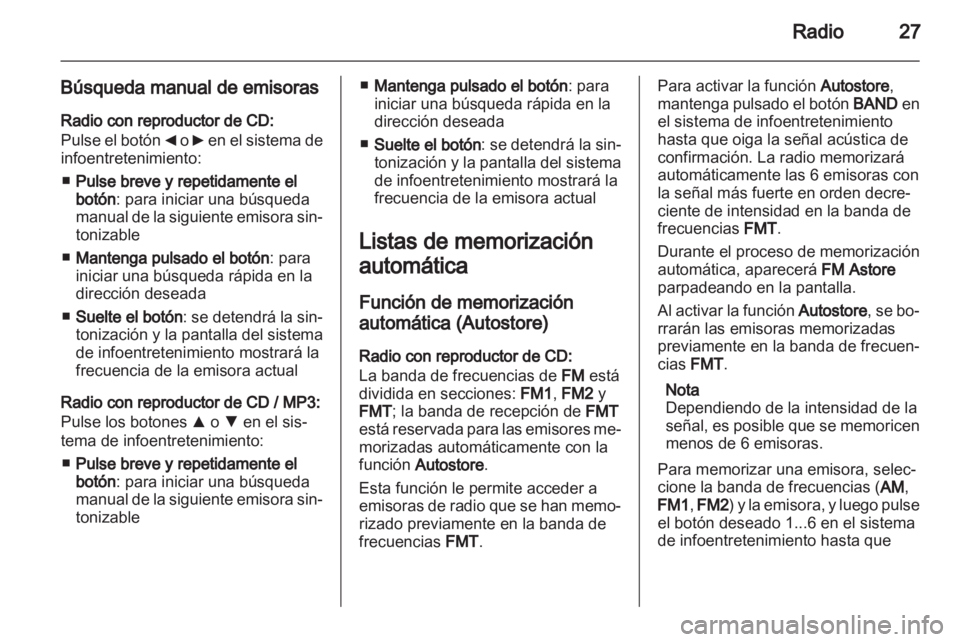 OPEL COMBO D 2013  Manual de infoentretenimiento (in Spanish) 