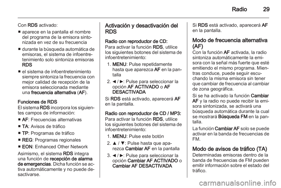 OPEL COMBO D 2013  Manual de infoentretenimiento (in Spanish) 