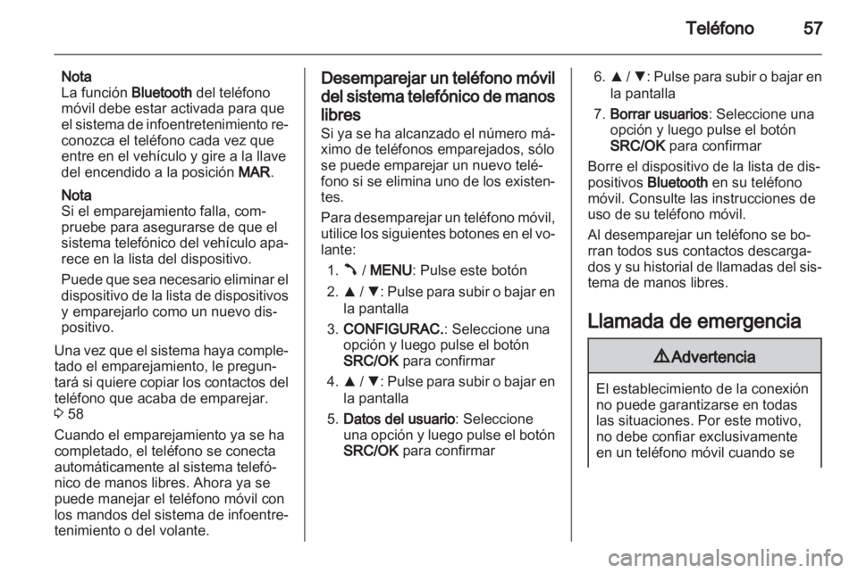 OPEL COMBO D 2013  Manual de infoentretenimiento (in Spanish) 