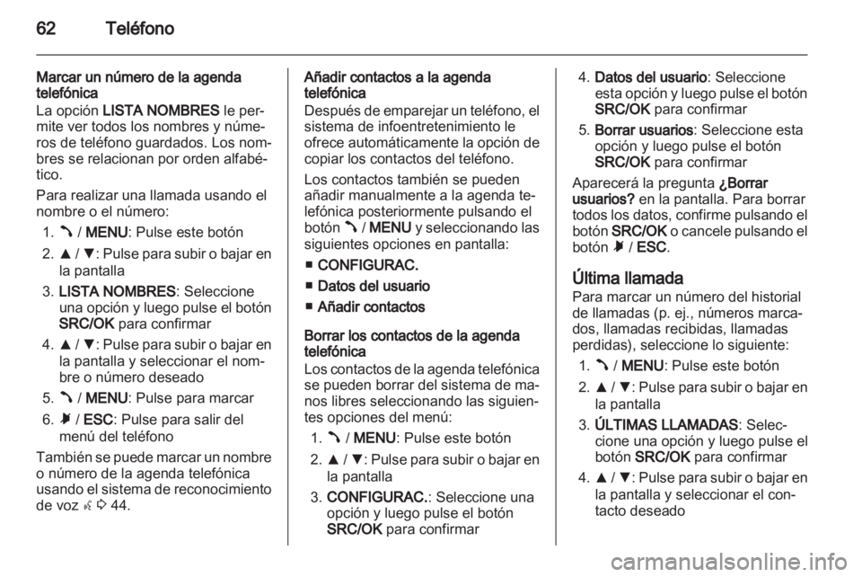 OPEL COMBO D 2013  Manual de infoentretenimiento (in Spanish) 