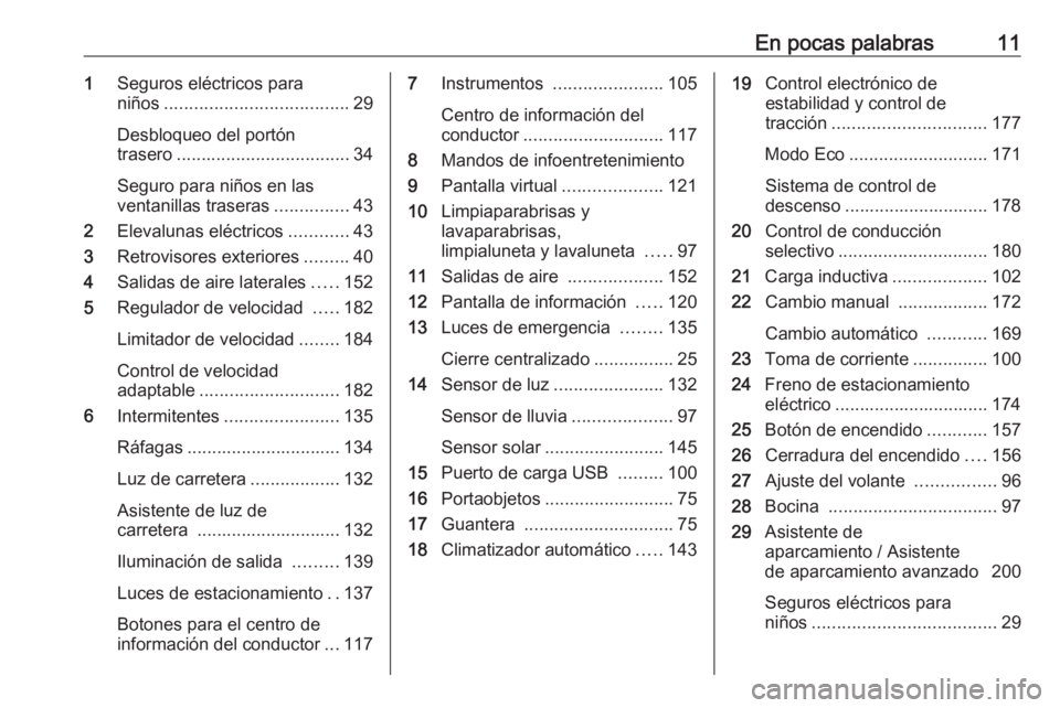 OPEL COMBO E 2019.75 Manual de Instrucciones (in Spanish) En pocas palabras111Seguros eléctricos para
niños ..................................... 29
Desbloqueo del portón
trasero ................................... 34
Seguro para niños en las
ventanillas OPEL COMBO E 2019.75 Manual de Instrucciones (in Spanish) En pocas palabras111Seguros eléctricos para
niños ..................................... 29
Desbloqueo del portón
trasero ................................... 34
Seguro para niños en las
ventanillas