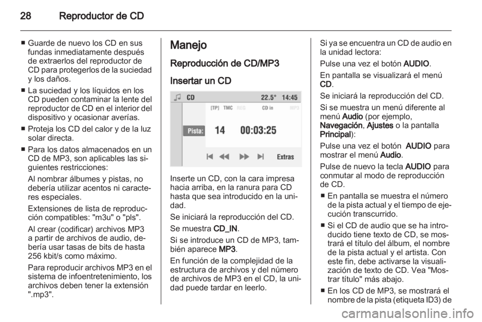 OPEL CORSA 2010.5 Manual de infoentretenimiento (in Spanish) OPEL CORSA 2010.5 Manual de infoentretenimiento (in Spanish)