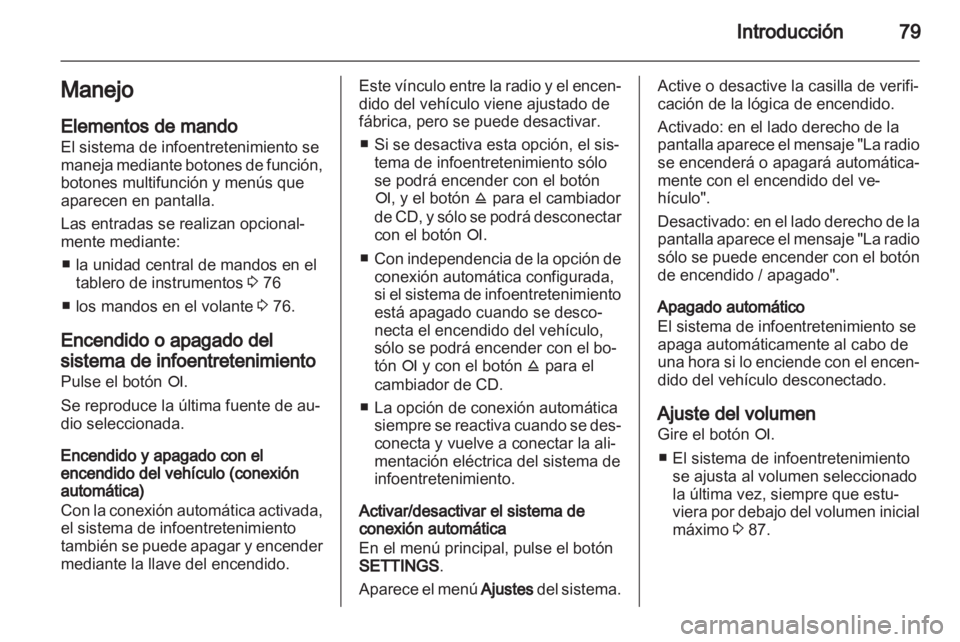 OPEL CORSA 2010.5  Manual de infoentretenimiento (in Spanish) 