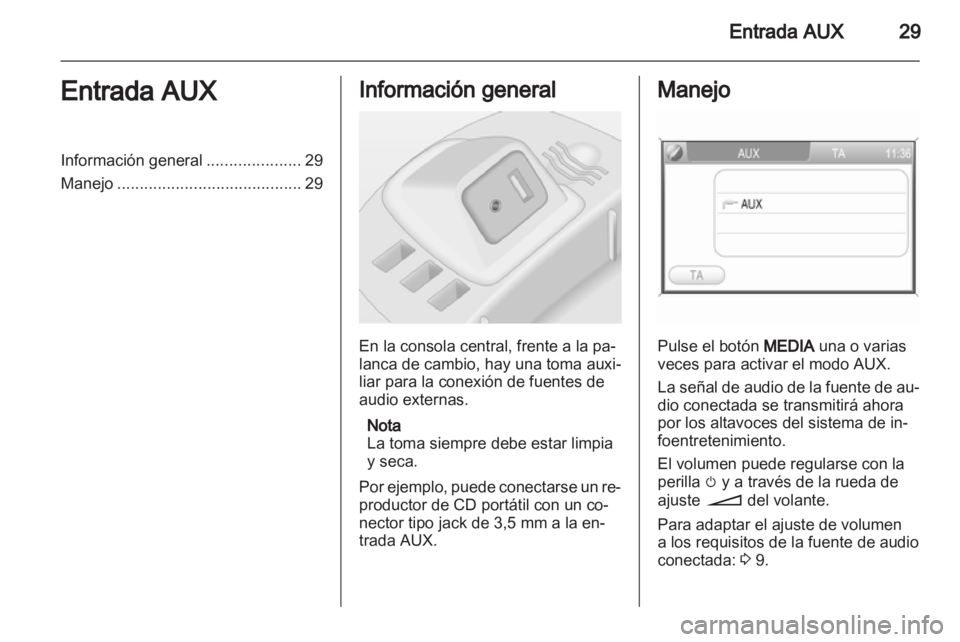 OPEL CORSA 2011  Manual de infoentretenimiento (in Spanish) 