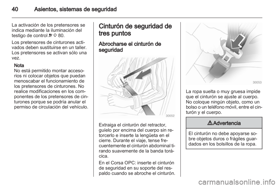 OPEL CORSA 2011 Manual de Instrucciones (in Spanish) OPEL CORSA 2011 Manual de Instrucciones (in Spanish)