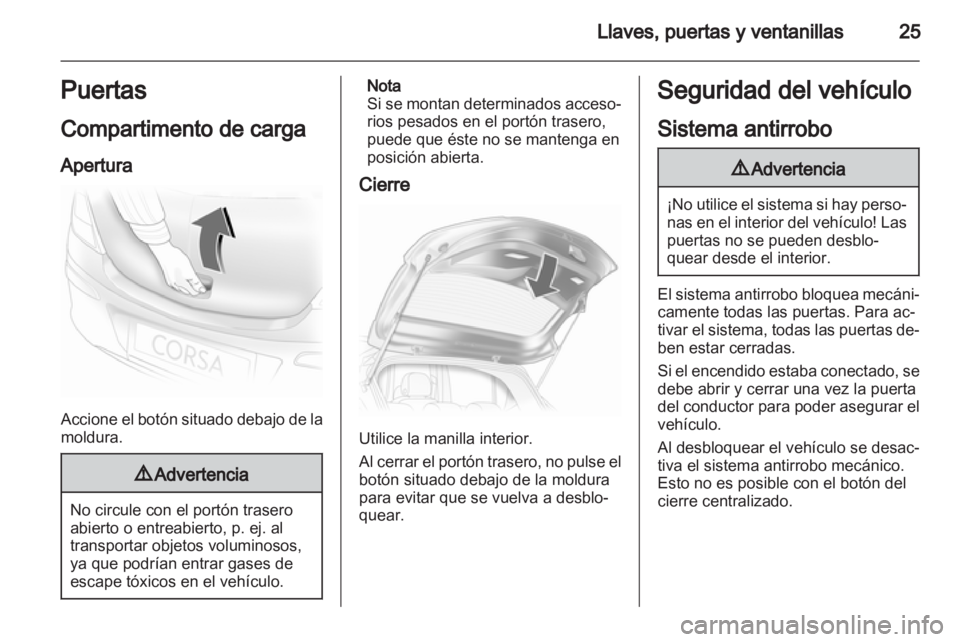 OPEL CORSA 2011.5  Manual de Instrucciones (in Spanish) 