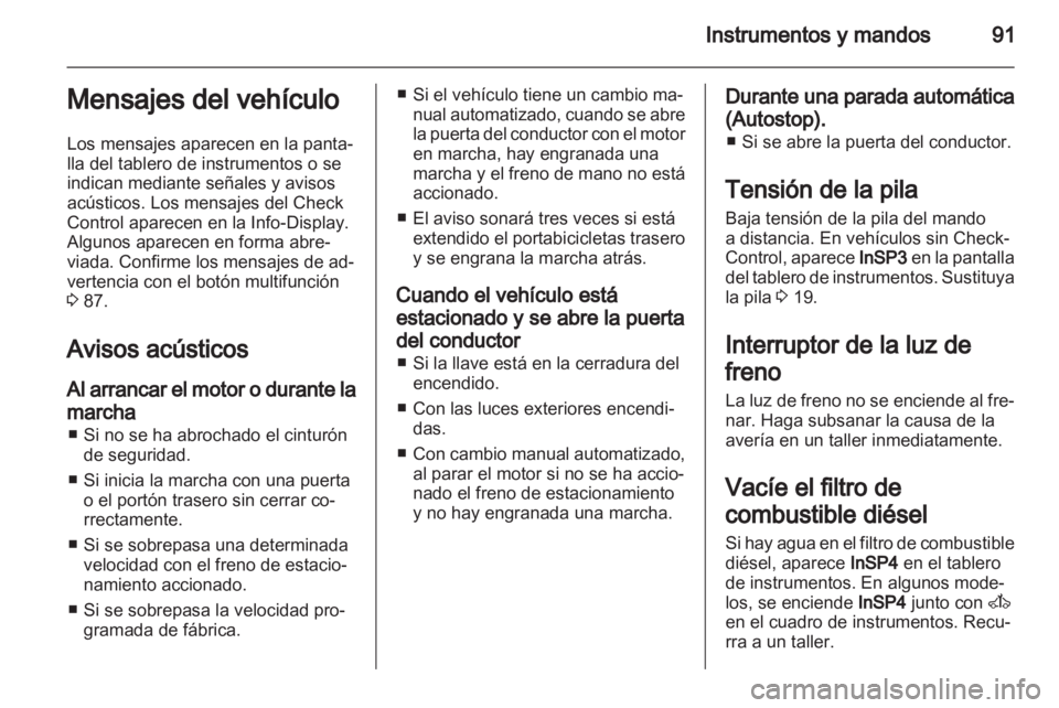 OPEL CORSA 2011.5 Manual de Instrucciones (in Spanish) OPEL CORSA 2011.5 Manual de Instrucciones (in Spanish)