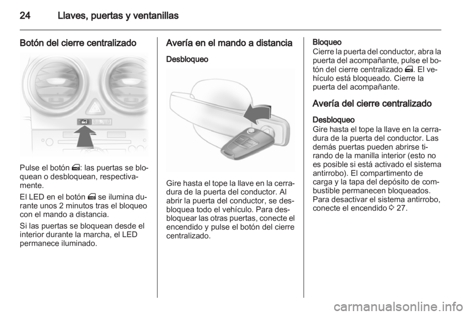 OPEL CORSA 2012  Manual de Instrucciones (in Spanish) 