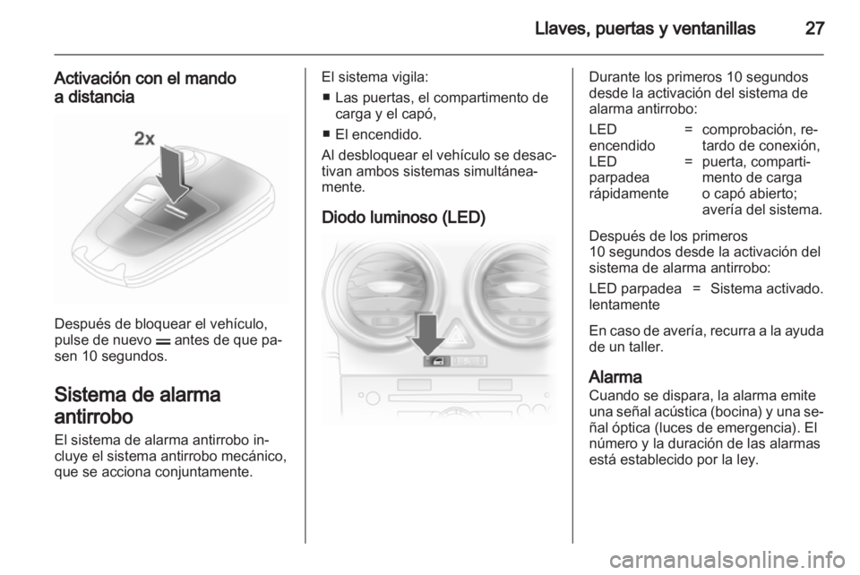 OPEL CORSA 2012  Manual de Instrucciones (in Spanish) 