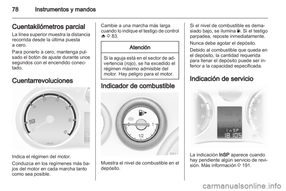 OPEL CORSA 2012 Manual de Instrucciones (in Spanish) OPEL CORSA 2012 Manual de Instrucciones (in Spanish)