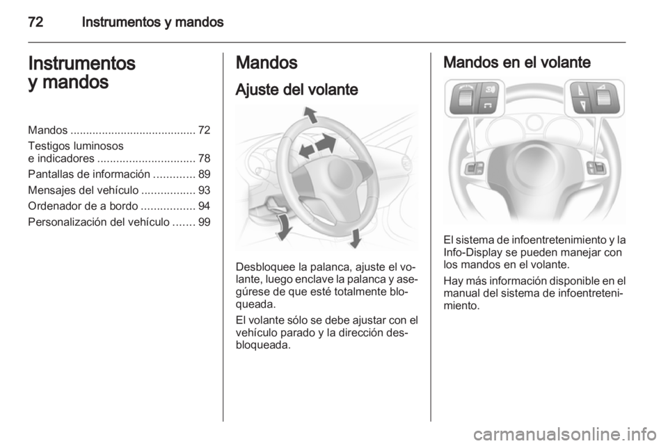 OPEL CORSA 2012.5  Manual de Instrucciones (in Spanish) 