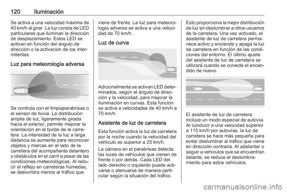 OPEL GRANDLAND X 2019.75 Manual de Instrucciones (in Spanish) 120IluminaciónSe activa a una velocidad máxima de
40 km/h al girar. La luz consta de LED
particulares que iluminan la dirección de desplazamiento. Estos LED se
activan en función del ángulo de
di OPEL GRANDLAND X 2019.75 Manual de Instrucciones (in Spanish) 120IluminaciónSe activa a una velocidad máxima de
40 km/h al girar. La luz consta de LED
particulares que iluminan la dirección de desplazamiento. Estos LED se
activan en función del ángulo de
di