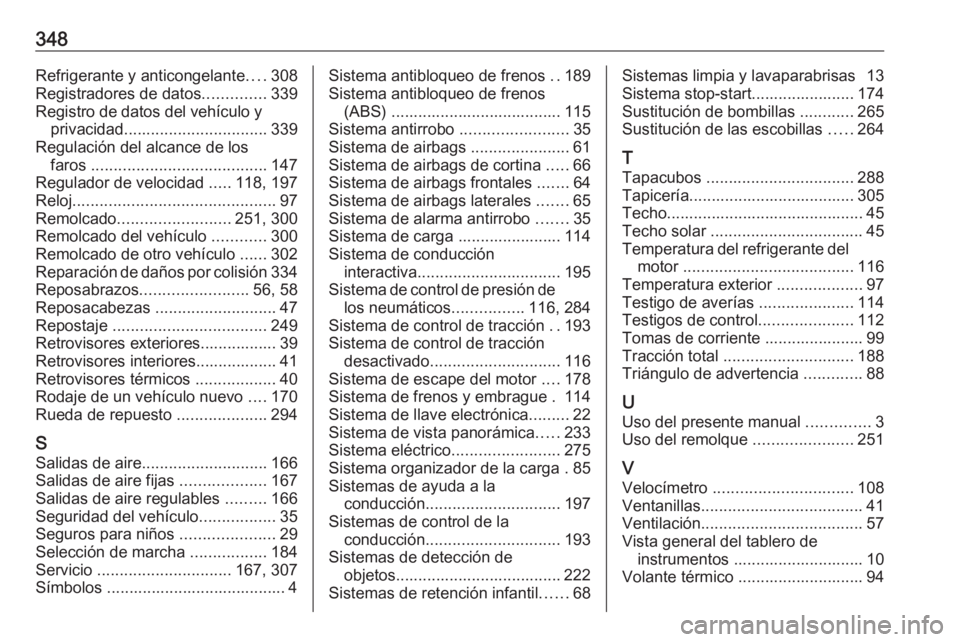 OPEL INSIGNIA BREAK 2019.5 Manual de Instrucciones (in Spanish) 348Refrigerante y anticongelante....308
Registradores de datos ..............339
Registro de datos del vehículo y privacidad ................................ 339
Regulación del alcance de los faros OPEL INSIGNIA BREAK 2019.5 Manual de Instrucciones (in Spanish) 348Refrigerante y anticongelante....308
Registradores de datos ..............339
Registro de datos del vehículo y privacidad ................................ 339
Regulación del alcance de los faros