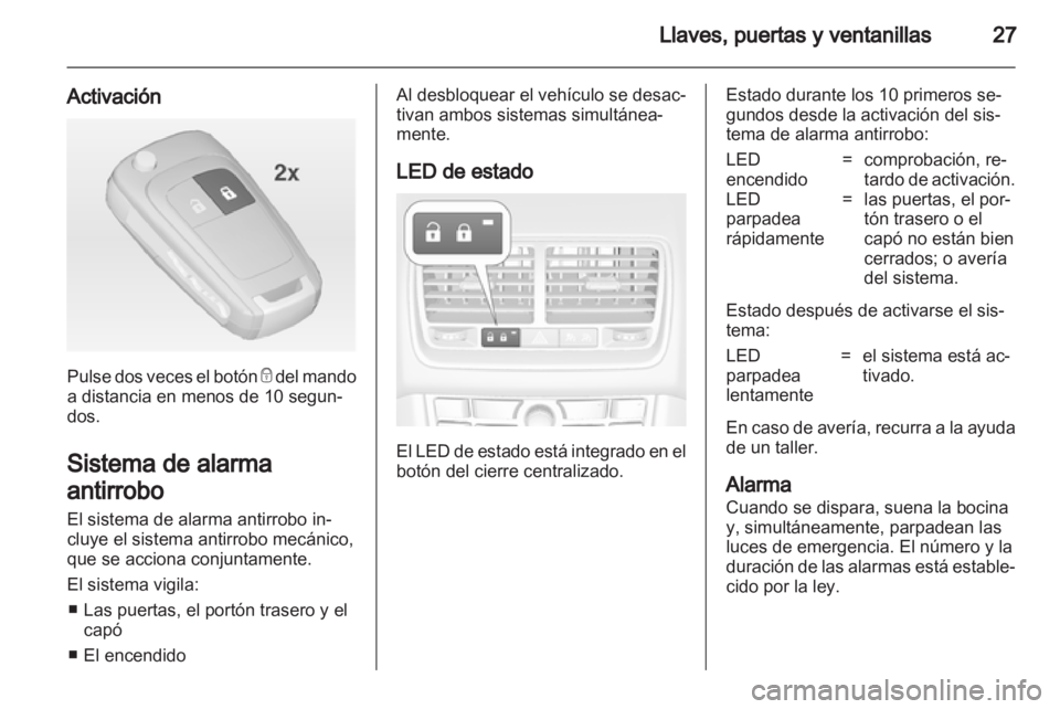 OPEL MERIVA 2011  Manual de Instrucciones (in Spanish) 