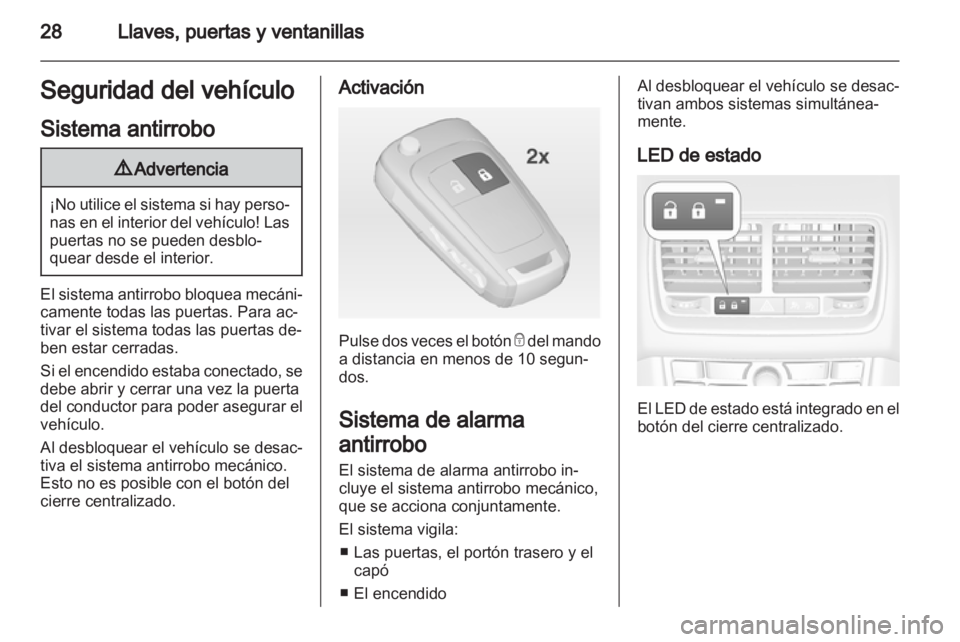 OPEL MERIVA 2012  Manual de Instrucciones (in Spanish) 