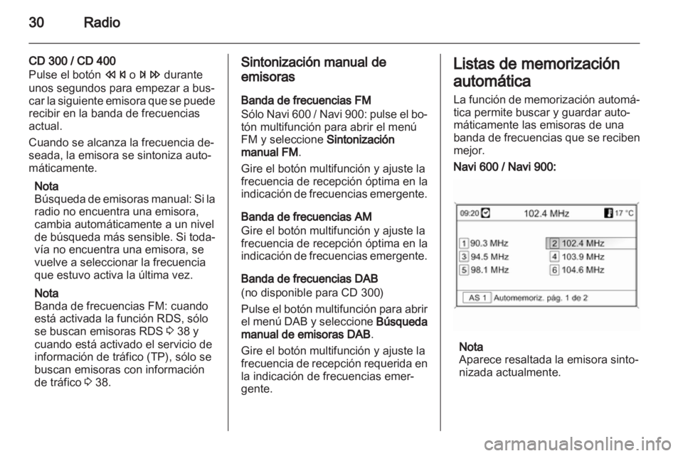 OPEL MERIVA 2012.5  Manual de infoentretenimiento (in Spanish) 
