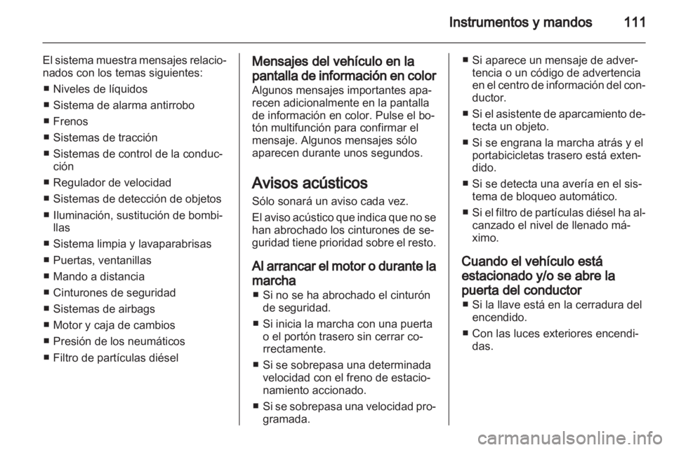 OPEL MERIVA 2013.5 Manual de Instrucciones (in Spanish) OPEL MERIVA 2013.5 Manual de Instrucciones (in Spanish)