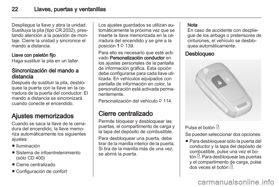 OPEL MERIVA 2013.5 Manual de Instrucciones (in Spanish) OPEL MERIVA 2013.5 Manual de Instrucciones (in Spanish)
