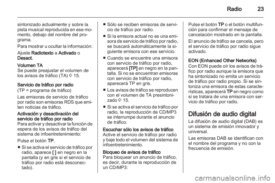 OPEL MOKKA 2013  Manual de infoentretenimiento (in Spanish) 