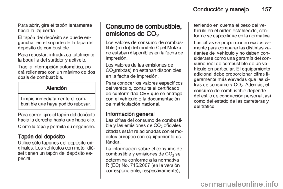 OPEL MOKKA 2013 Manual de Instrucciones (in Spanish) OPEL MOKKA 2013 Manual de Instrucciones (in Spanish)