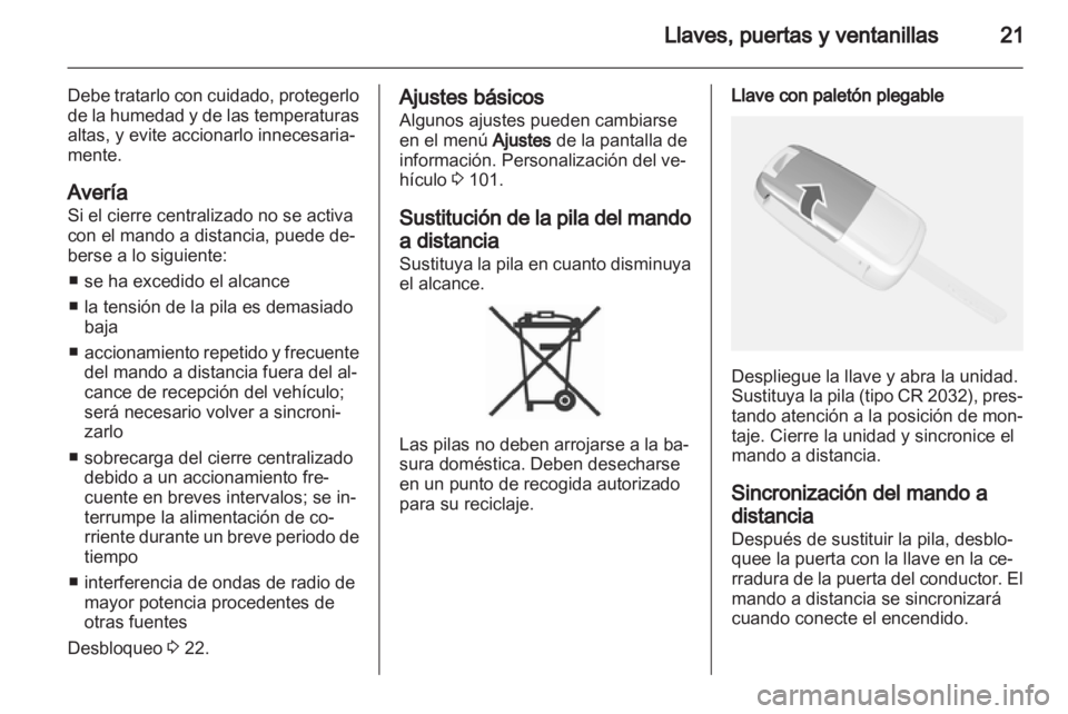 OPEL MOKKA 2013  Manual de Instrucciones (in Spanish) 