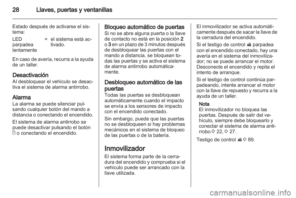 OPEL MOKKA 2013  Manual de Instrucciones (in Spanish) 