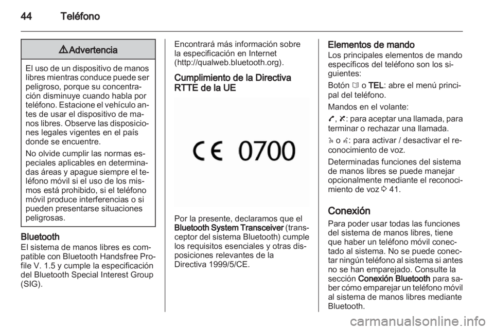 OPEL VIVARO 2011 Manual de infoentretenimiento (in Spanish) OPEL VIVARO 2011 Manual de infoentretenimiento (in Spanish)