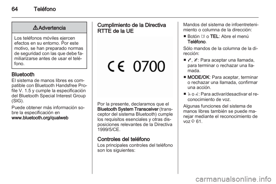 OPEL VIVARO 2012 Manual de infoentretenimiento (in Spanish) OPEL VIVARO 2012 Manual de infoentretenimiento (in Spanish)