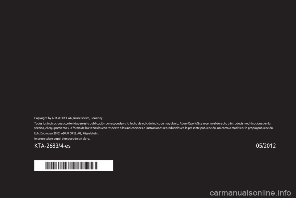 OPEL MOVANO_B 2012.5 Manual de Instrucciones (in Spanish) OPEL MOVANO_B 2012.5 Manual de Instrucciones (in Spanish)