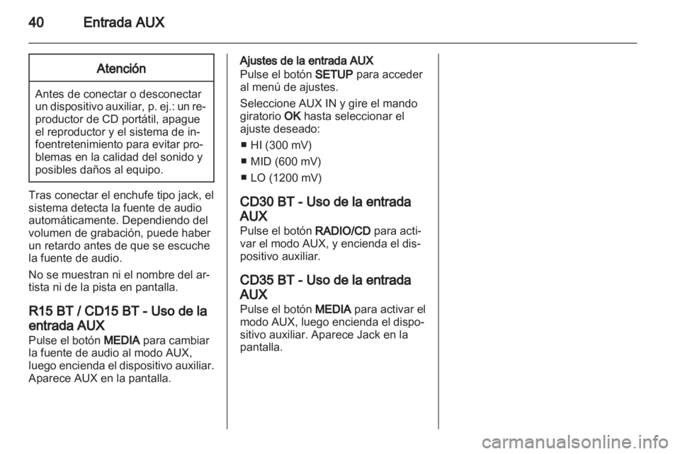 OPEL VIVARO 2013 Manual de infoentretenimiento (in Spanish) OPEL VIVARO 2013 Manual de infoentretenimiento (in Spanish)
