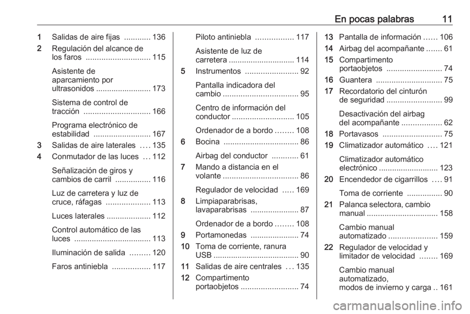 OPEL MOVANO_B 2017.5 Manual de Instrucciones (in Spanish) En pocas palabras111Salidas de aire fijas ............136
2 Regulación del alcance de
los faros ............................. 115
Asistente de
aparcamiento por
ultrasonidos ........................ OPEL MOVANO_B 2017.5 Manual de Instrucciones (in Spanish) En pocas palabras111Salidas de aire fijas ............136
2 Regulación del alcance de
los faros ............................. 115
Asistente de
aparcamiento por
ultrasonidos ........................