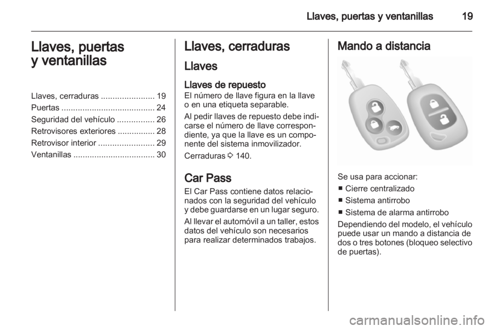 OPEL VIVARO 2011 Manual de Instrucciones (in Spanish) OPEL VIVARO 2011 Manual de Instrucciones (in Spanish)