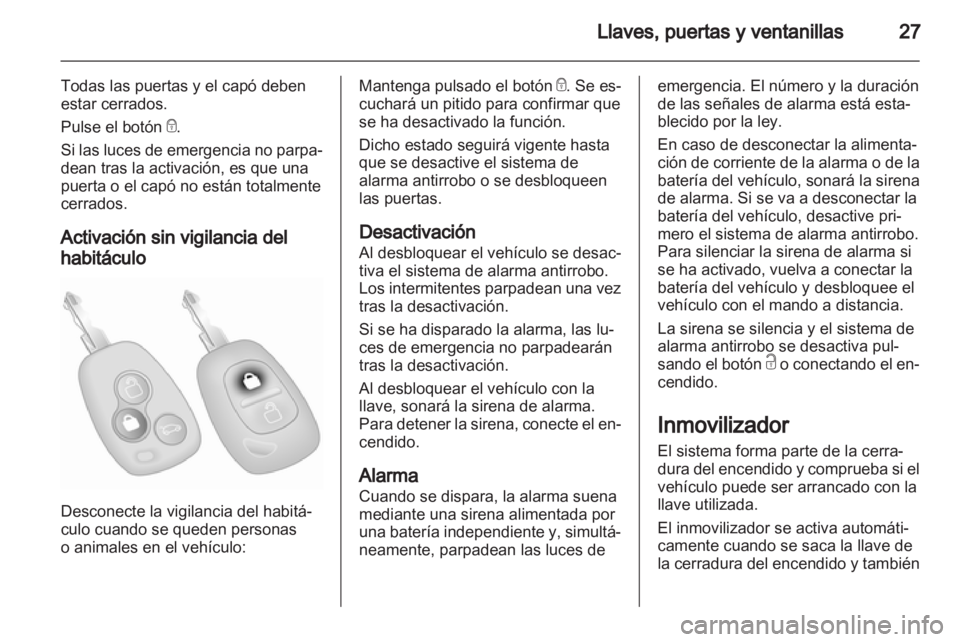 OPEL VIVARO 2011 Manual de Instrucciones (in Spanish) OPEL VIVARO 2011 Manual de Instrucciones (in Spanish)