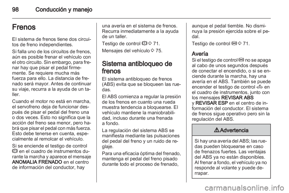 OPEL VIVARO 2011 Manual de Instrucciones (in Spanish) OPEL VIVARO 2011 Manual de Instrucciones (in Spanish)
