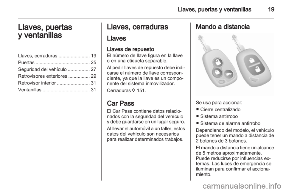 OPEL VIVARO 2012  Manual de Instrucciones (in Spanish) 