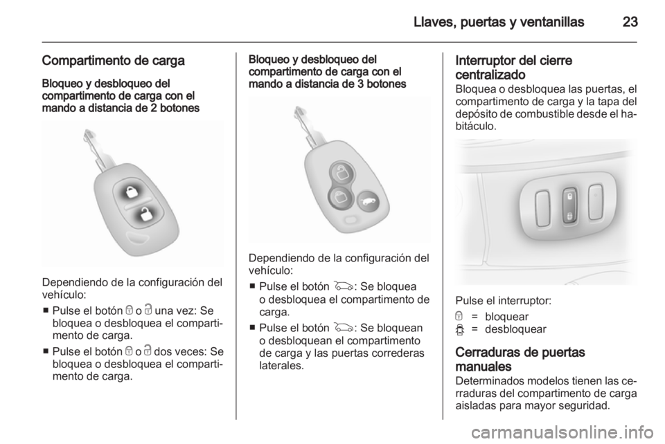 OPEL VIVARO 2012  Manual de Instrucciones (in Spanish) 