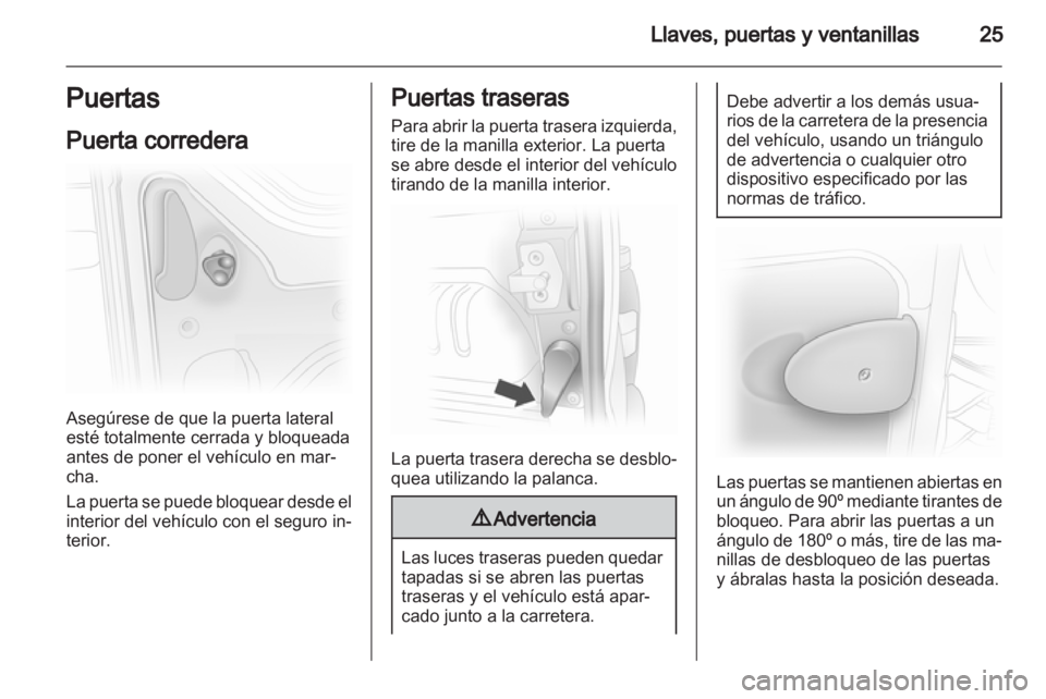 OPEL VIVARO 2012  Manual de Instrucciones (in Spanish) 
