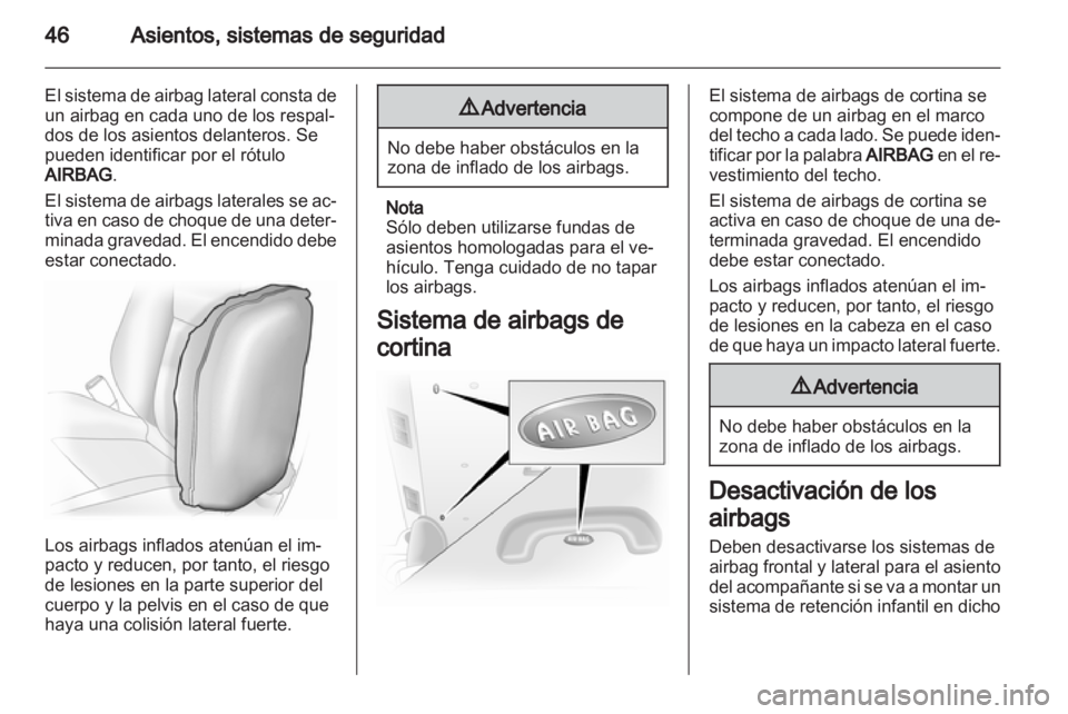 OPEL VIVARO 2012  Manual de Instrucciones (in Spanish) 