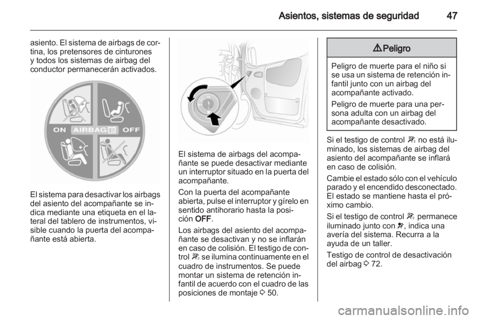 OPEL VIVARO 2012  Manual de Instrucciones (in Spanish) 