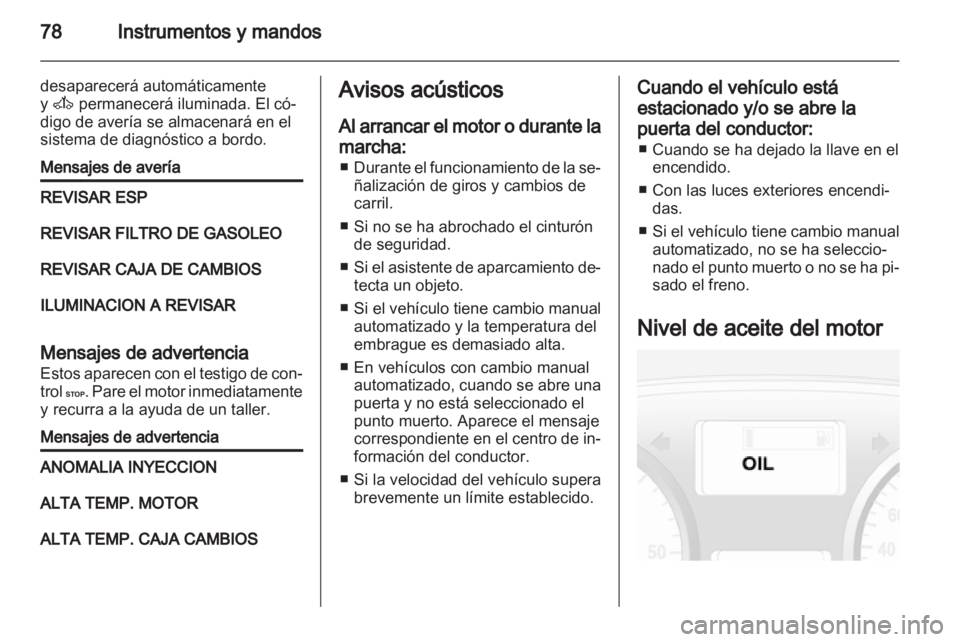 OPEL VIVARO 2012 Manual de Instrucciones (in Spanish) OPEL VIVARO 2012 Manual de Instrucciones (in Spanish)