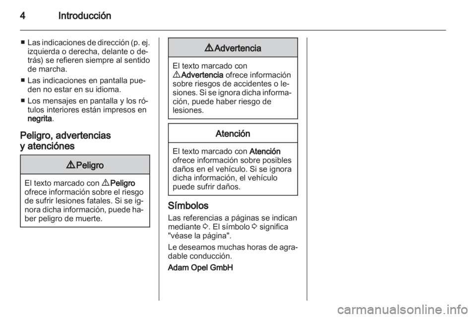 OPEL ZAFIRA 2010  Manual de Instrucciones (in Spanish) 